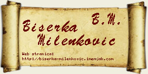 Biserka Milenković vizit kartica